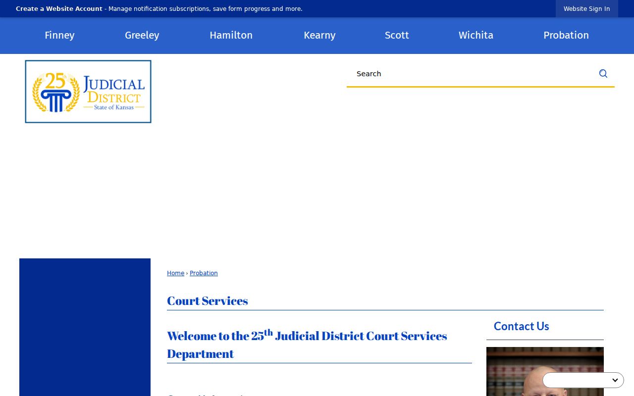 Kearny County court docket Court Services page